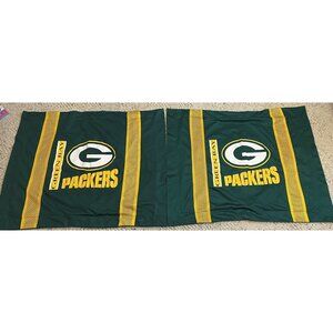 Set Of 2 Green Bay Packers Pillowcase Green  Yellow Jersey Made In USA Pillow